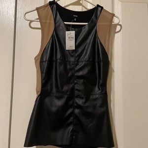 Sexy Faux leather top ***PLUS one surprise/bonus item!***